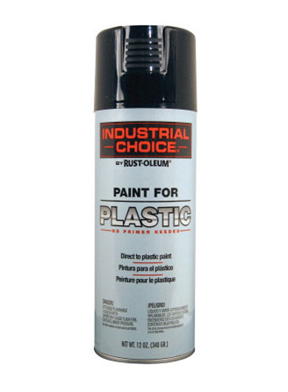 Rust-Oleum Industrial Choice P1600 System Paint for Plastic Aerosol, 16Oz, Gloss Black