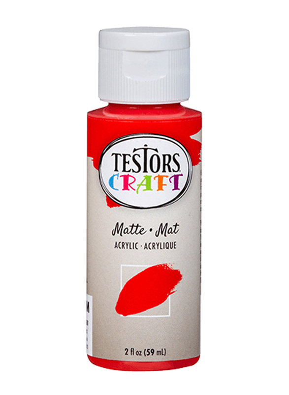 Testors Craft Acrylic Paint, 6 Pack, Engine Red