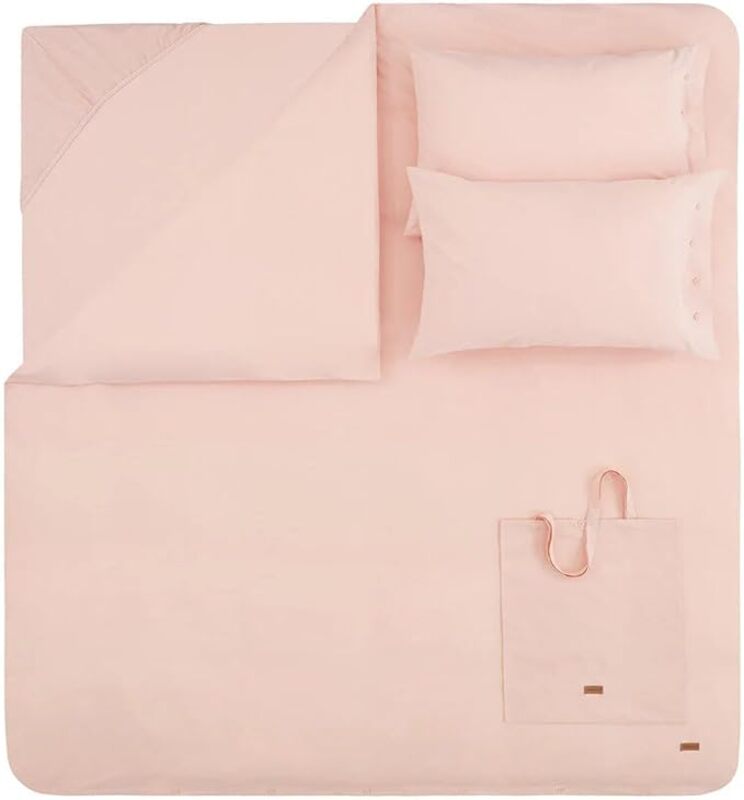 Yatas Single Size Plain Rnf Washed Duvet Cover Set - Blush
