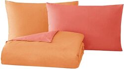 Yatas King Size Noah Rnf Duvet Cover Set (Orange - Vermilion