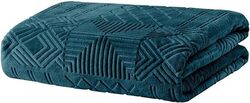 Yatas Queen Size Nova Emboss Blanket - Dark Green