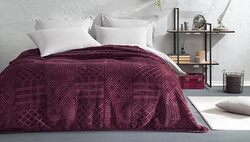 Queen Size Nova Emboss Blanket - Cherry