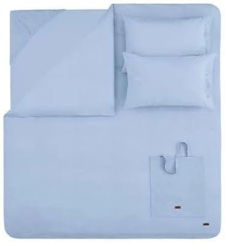 Yatas Queen Size Pure Rnf Washed Duvet Cover Set 100% Cotton (Indigo, Queen)