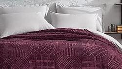 Queen Size Nova Emboss Blanket - Cherry