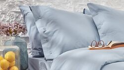Yatas Queen Size Pure Rnf Washed Duvet Cover Set 100% Cotton (Indigo, Queen)