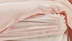 Yatas Single Size Plain Rnf Washed Duvet Cover Set - Blush