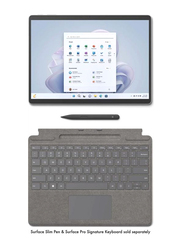 Microsoft Surface Pro 9 Laptop, 13" Display, Intel Core i7-1255U 12th Gen, 1TB SSD, 16GB RAM, Integrated Graphics, EN KB, WIN 11, QKI-00012, Platinum, International Version