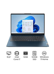 Lenovo IdeaPad 5 15ITL05 Laptop, 15.6" FHD IPS Touchscreen Display, Intel Core i7-1165G7 11th Gen, 512GB SSD, 12GB RAM, Intel Iris Xe Graphics, EN KB, Win 11 Home, 82FG015VUS, Abyss Blue, Int Version