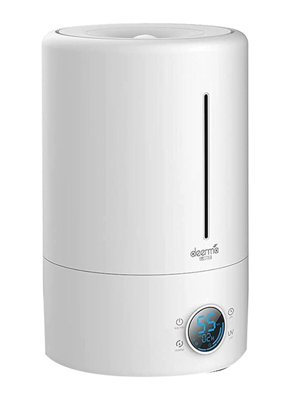 

Deerma F628S Touch Display Smart Humidifier with UV Lamp Sterilization, 3 Gear Mist Volume, 12H Timing, Touch Display & 30dB Low Noise, 5L, White