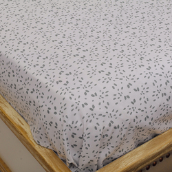 Hometex Design Amarande Printed 100% Cotton Flat Sheet Set, 1 Flat Sheet + 2 Pillow Cases, King, Grey