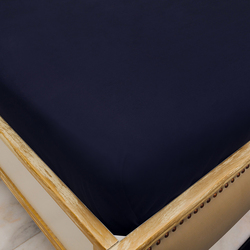 Hometex Design Orparadis Dyed 100% Cotton Flat Sheet Set, 1 Flat Sheet + 2 Pillow Cases, King, Navy Blue