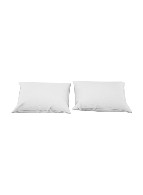 Hometex Design Flat Sheet Set, 1 Flat Sheet + 2 Pillow Cases, Double, White