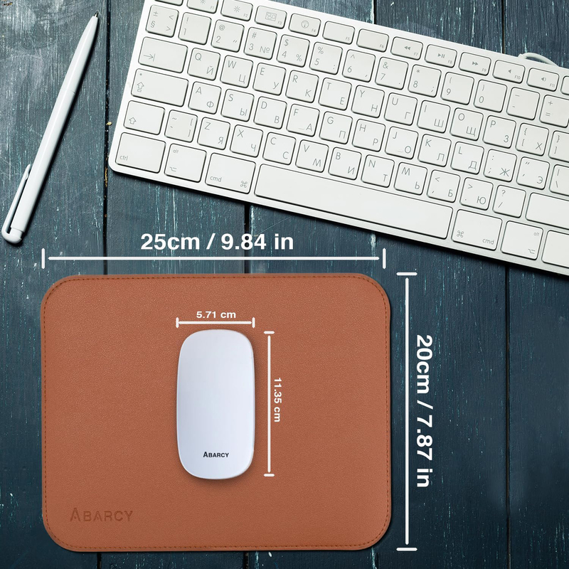 Abarcy 25 x 20cm Small Mouse Pad, Brown/Grey