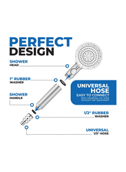 Abarcy Filtered Shower Head with Filter beads, Silver