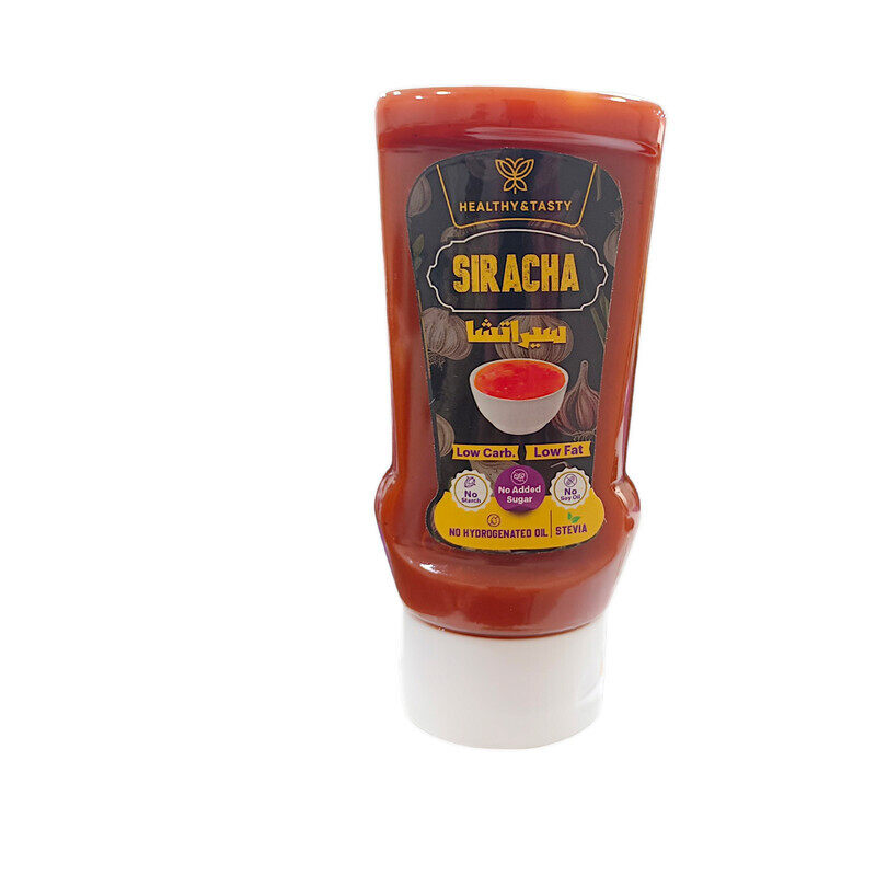 

Healthy & Tasty Siracha Hot Sauce 340 ml, Low Carb, Low Fat, No Starch, No Added Sugar, No Soy Oil, No Hydrogenated Oil