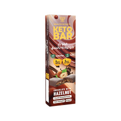 Healthy&Tasty Keto Bar Chocolate Hazelnut 60g Pack of 12, No Added Sugar, Wheat Free, 6g Protein, 241 Calories, 16g Fat, 6g Net Carbs