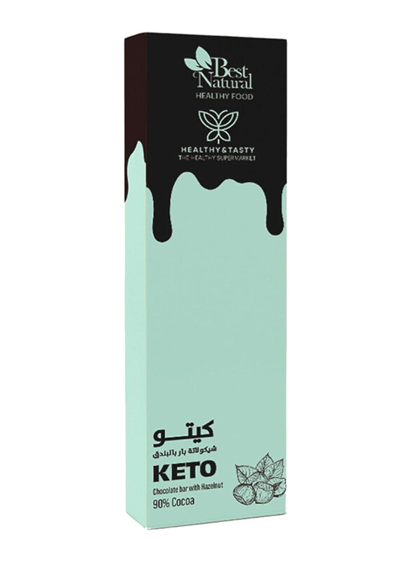 

Healthy & Tasty Hazelnut Keto Chocolate Bar, 40g