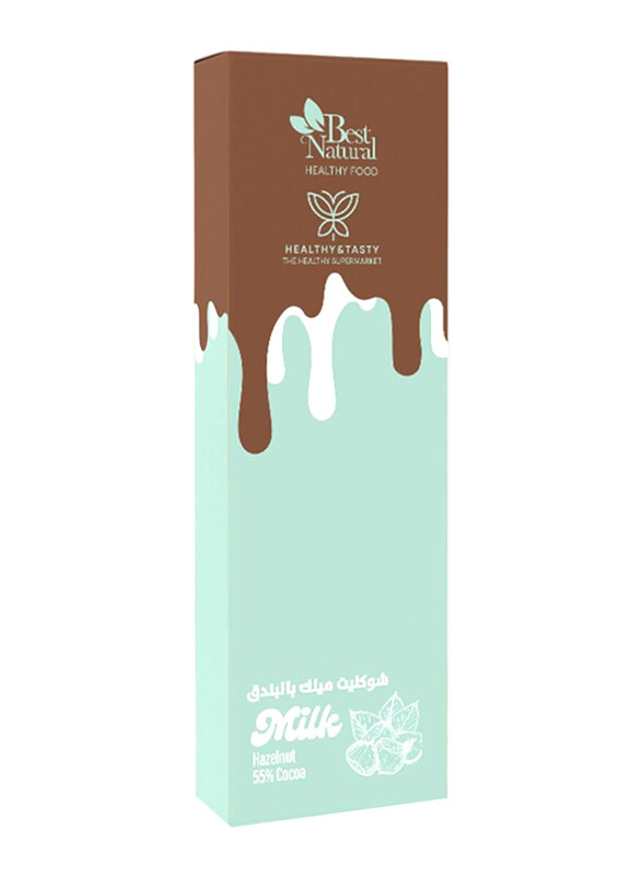 

Healthy & Tasty Healthy&Tasty Hazelnut Milk Chocolate Bar 12 Bars, No Added Sugar Gluten Free Non GMO Soy Free, 6.04 gm Protein 202.84 Kcal, 40gm each