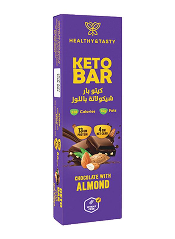 

Healthy & Tasty Almond Keto Chocolate Bar, 60g