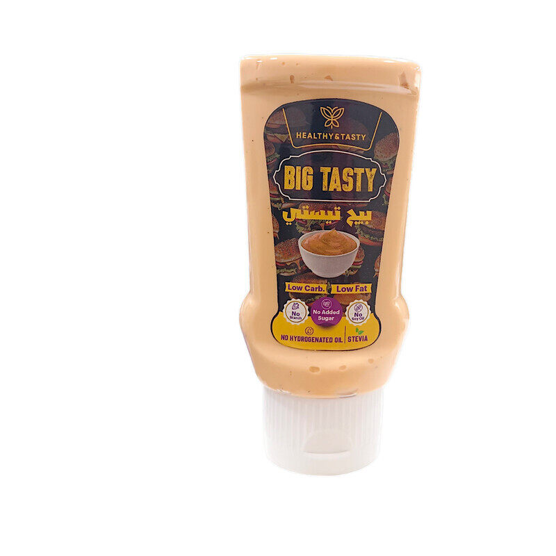 Healthy & Tasty Big Tasty Smokey Mayo Sauce 340 ml, Low Carb, Low Fat, No Starch, No Added Sugar, No Soy or Hydrogenated Oil