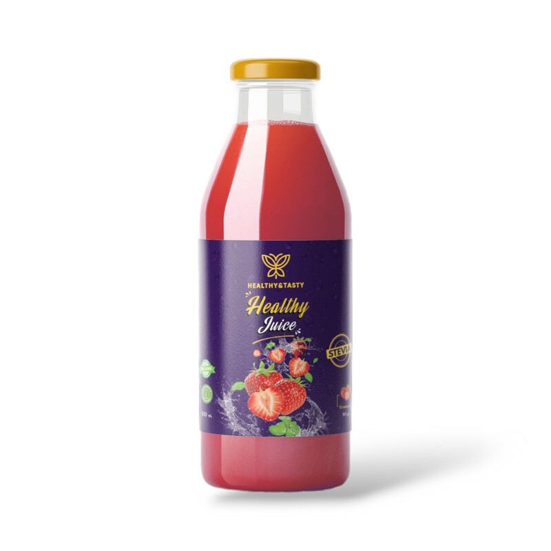 Healthy&Tasty Strawberry Juice 300ml - Keto Friendly Zero Sugar Low Calorie