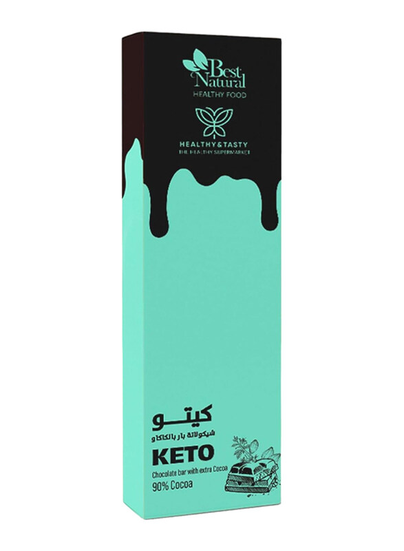 

Healthy & Tasty Extra Cocoa Keto Chocolate Bar, 40g