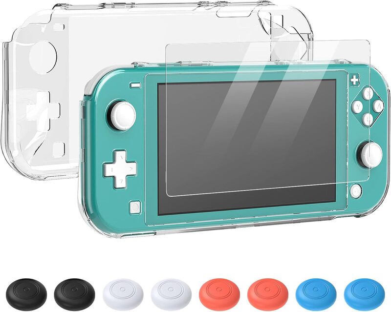 Ninendo Switch Lite Silicon Transparent Case + Protective Screen