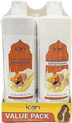 ICAN London Milk and Honey Shampoo + Conditioner, 500 ml value pack