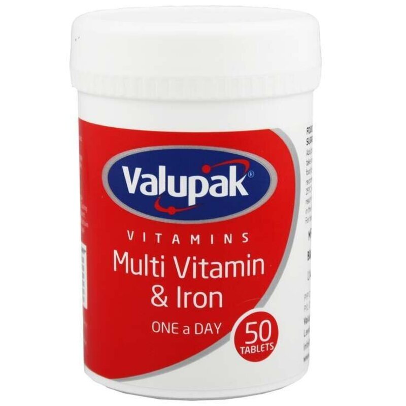 VALUPAK MULTI VITAMIN & IRON ONE A DAY TABLETS X 50