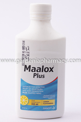 MAALOX PLUS SUSPN LEMON FLAVORING 355ML