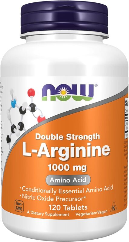 NOW Supplements, L-Arginine 1,000 mg, Nitric Oxide Precursor*, Amino Acid, 120 Tablets