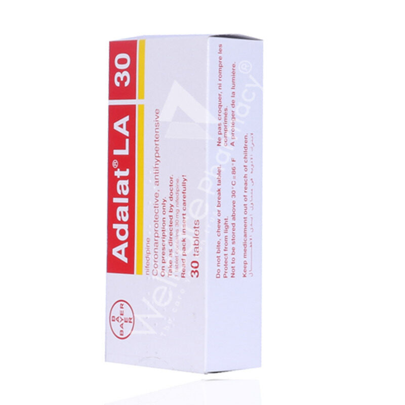 

Generic ADALAT LA 30 MG TABLETS 30'S