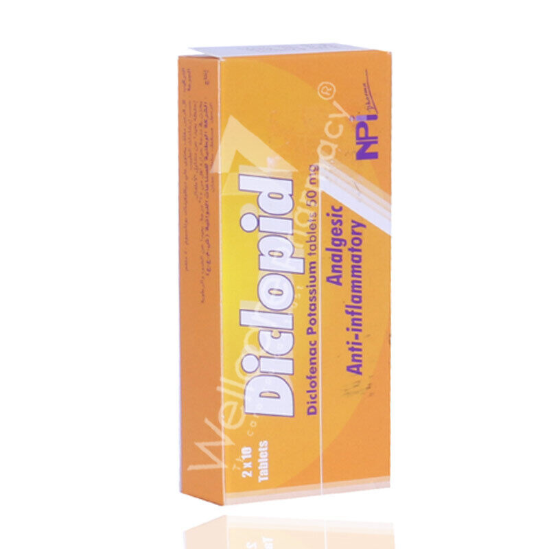 

Generic DICLOPID 50MG TABLETS 20S