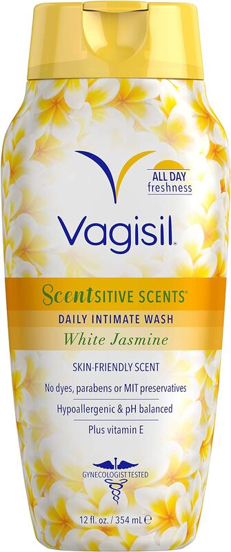 

Generic Vagisil Scentsitive Scents Daily Feminine Intimate Wash For Women, Plus Vitamin E, All-Day Freshness, Hypoallergenic, skin-friendly White Jasmine Scen