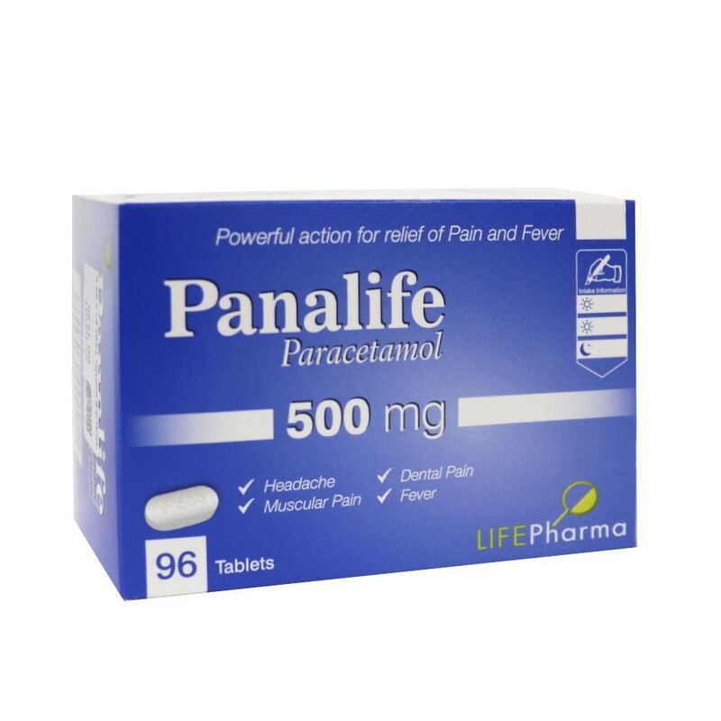 Panalife 500 mg Paracetamol Tablets 96's