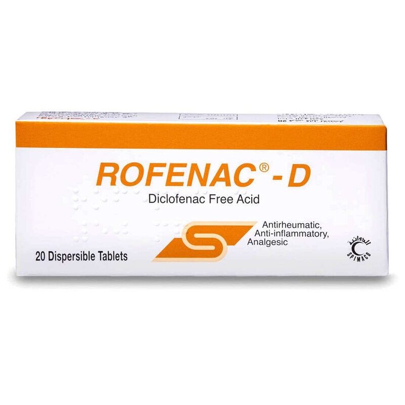 

Generic Rofenac-D 50 mg Dispersable Tablet 20pcs
