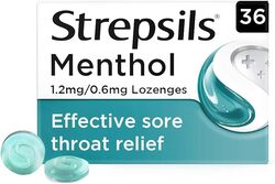 Strepsils Menthol Lozenges, 36s