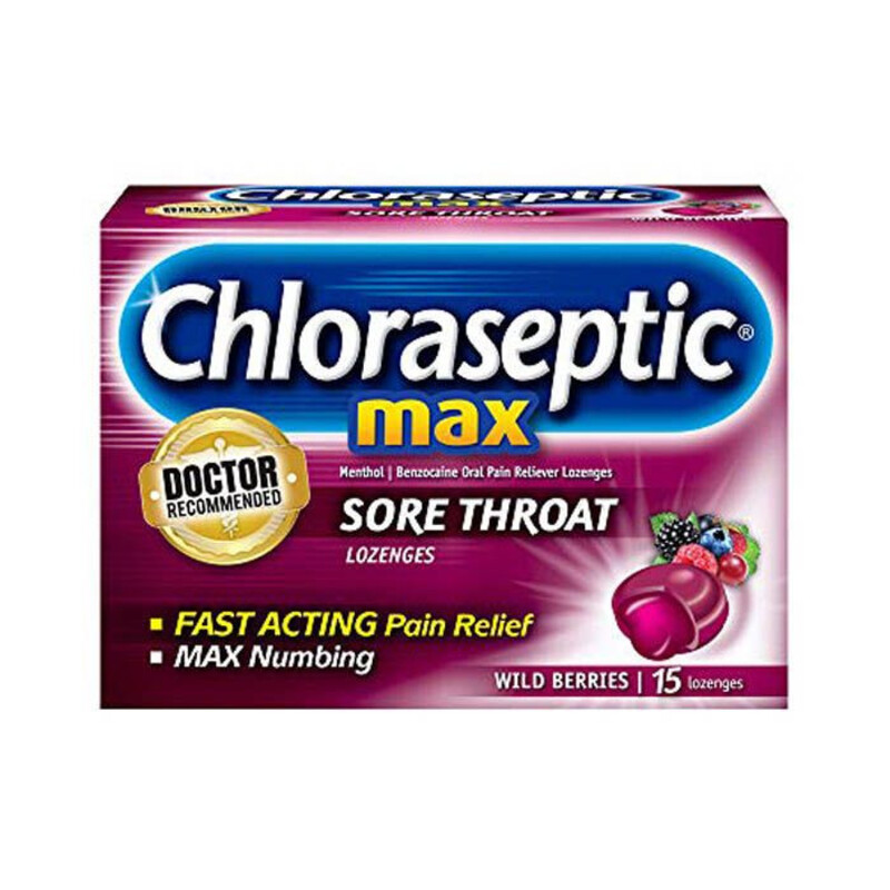 CHLORASEPTIC MAX WILD BERRIES LOZ 15S