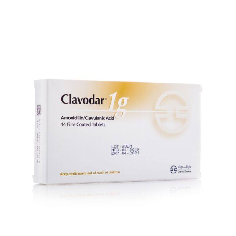 

Generic CLAVODAR 1G 14TAB AMOXY/CLAU