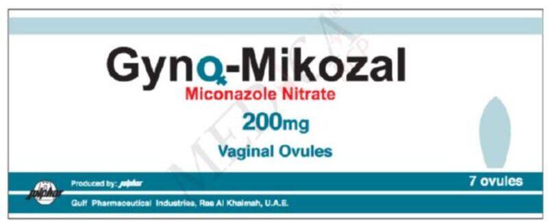 

Generic GYNO-MIKOZAL, 200 MG, VAGINAL OVULES 7'S