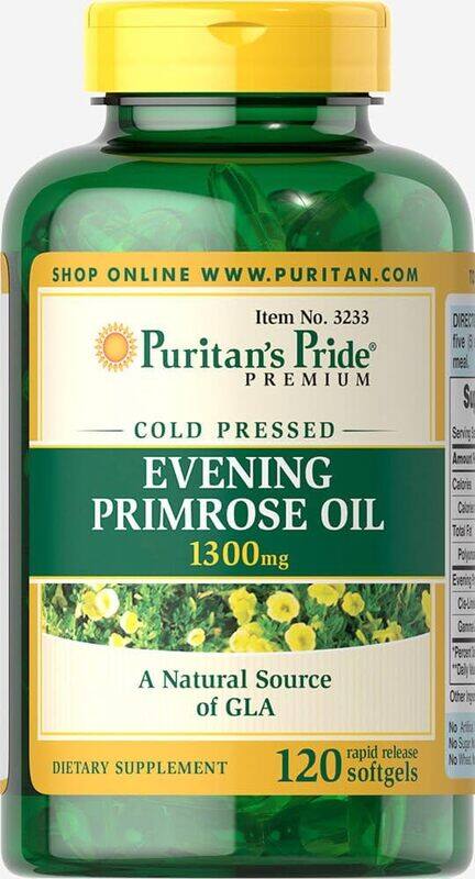 

Generic Puritan's Pride Evening Primrose Oil 1300 mg with Gla Softgels, 120 Count