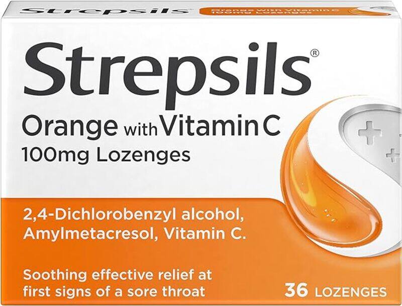 

Strepsils Orange with Vitamin C Lozenges, 36s