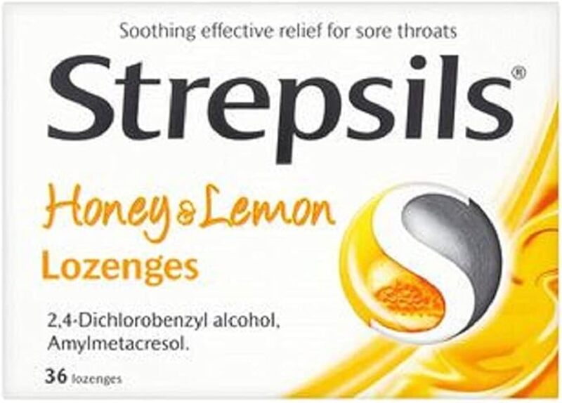 Strepsils Honey and Lemon Lozenges (36 Lozenges)