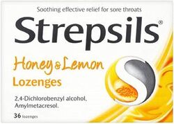 Strepsils Honey and Lemon Lozenges (36 Lozenges)