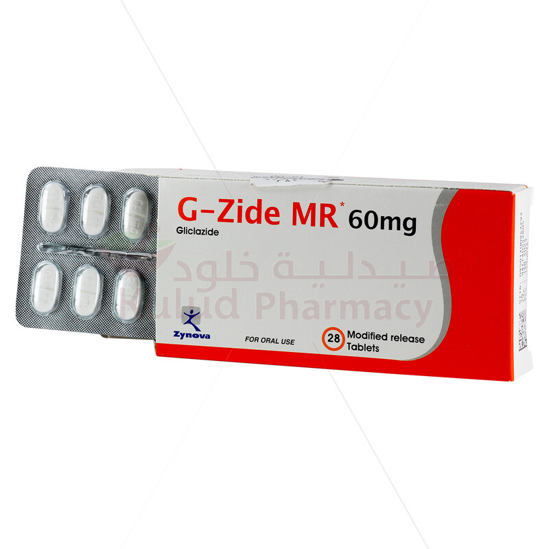 

Generic G-ZIDE MR, 60 MG, TABLETS 28'S