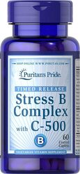 Puritan's Pride Stress Vitamin B-Complex with Vitamin C-500 Timed Release-60 Caplets