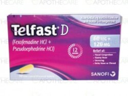 Telfast-D Tab 60mg/120mg 1x10's