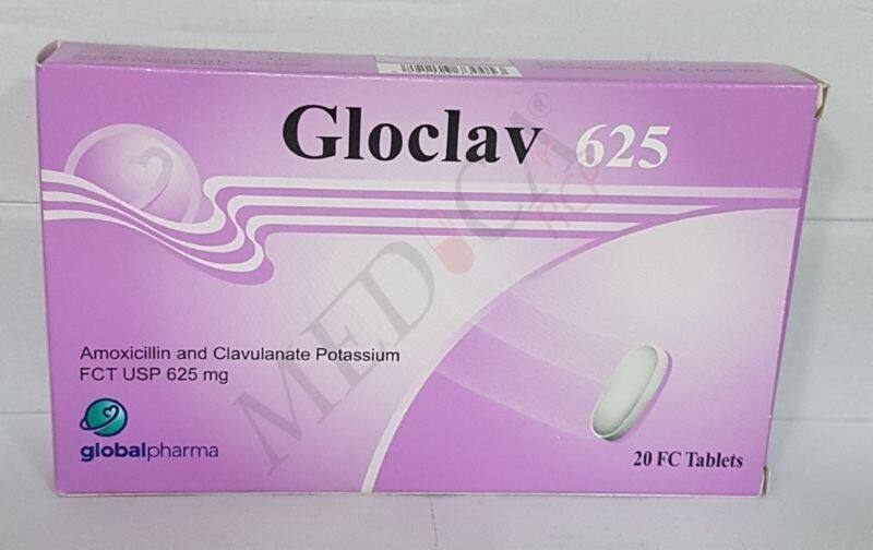 

Generic GLOCLAV, 625 MG, TABLETS 20'S