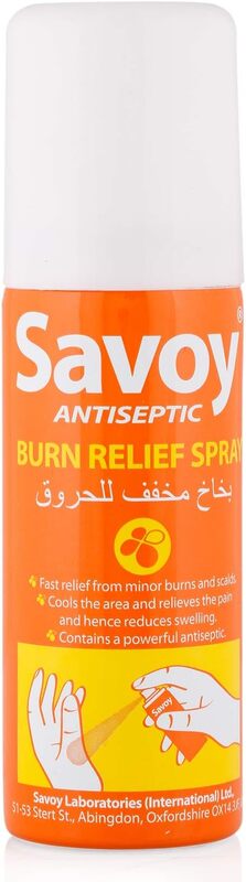 Savoy Antiseptic Burn Relief Spray, 50 ml