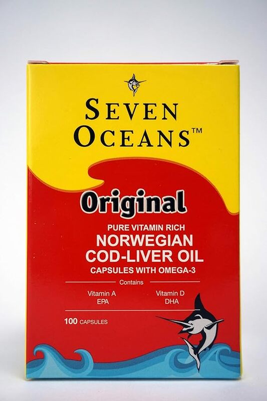 Seven Oceans Cod Liver Oil Capsules with Omega-3 100's